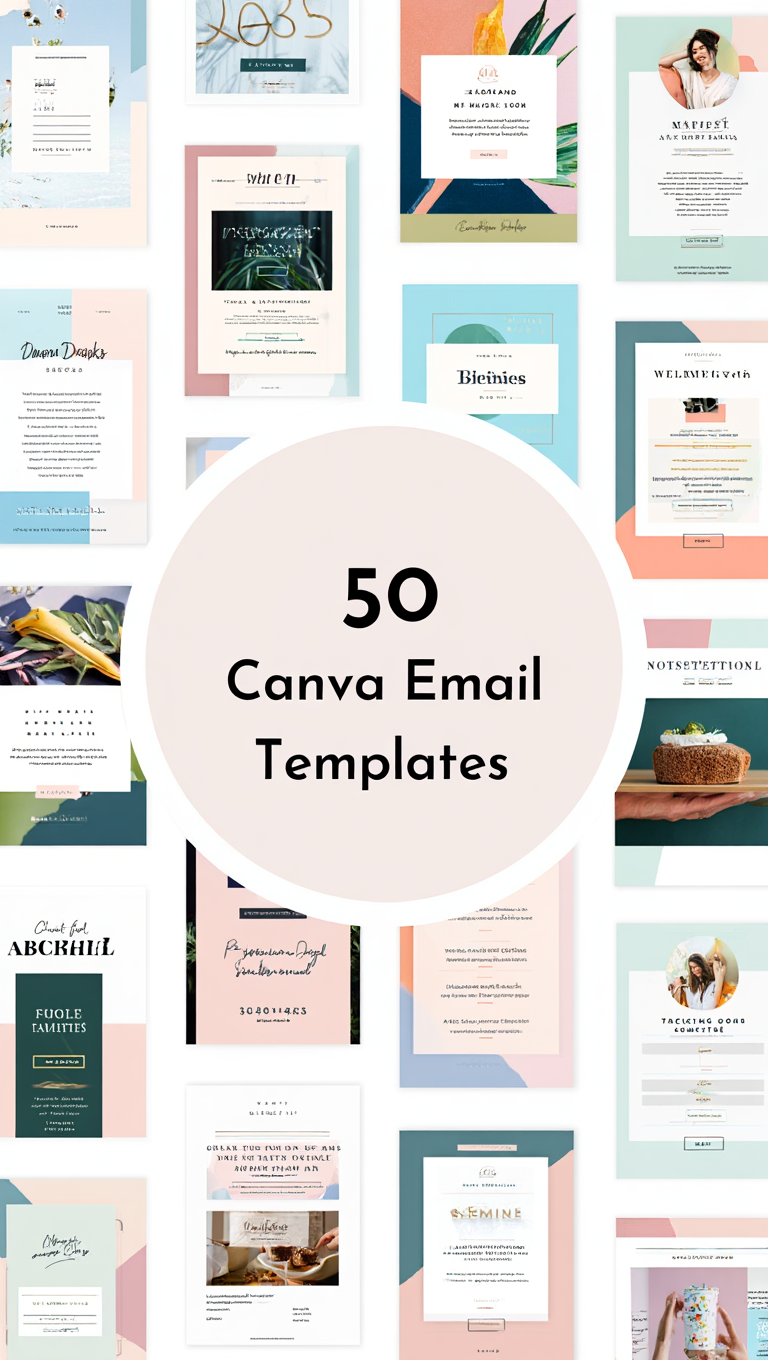 Seasonal Sale Newsletter Email Templates Bundle for Canva Instant Download