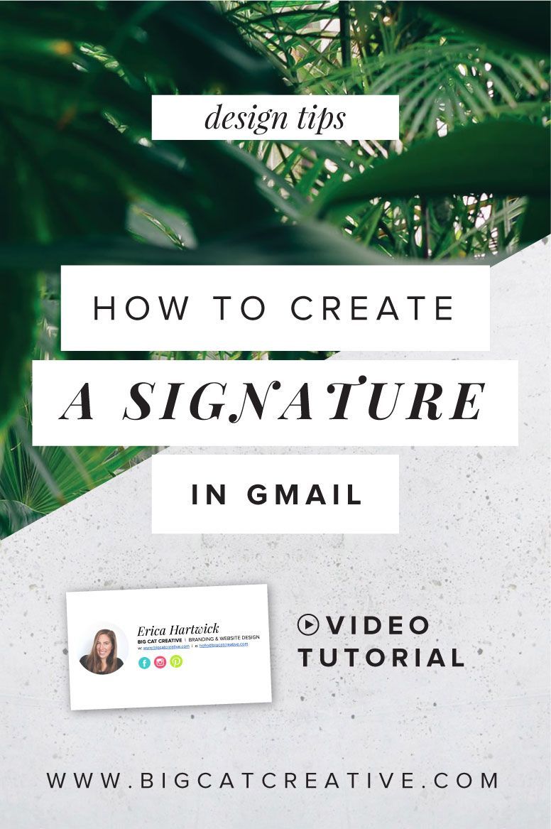 How to create a professional signature in Gmail — Big Cat Creative – Squarespace Templates & Resources