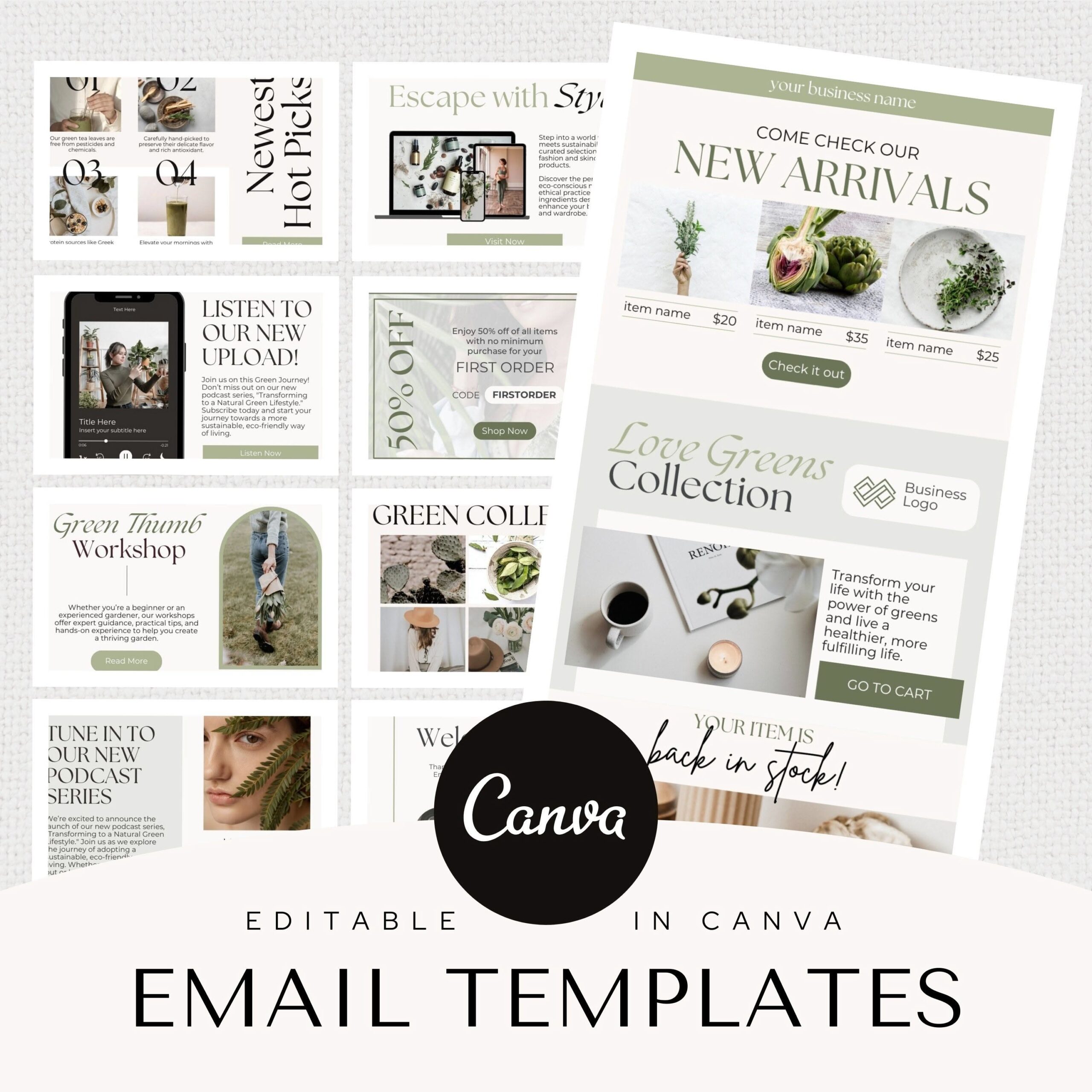 Email Marketing Template Canva Newsletter Template Kit Email Newsletter Canva