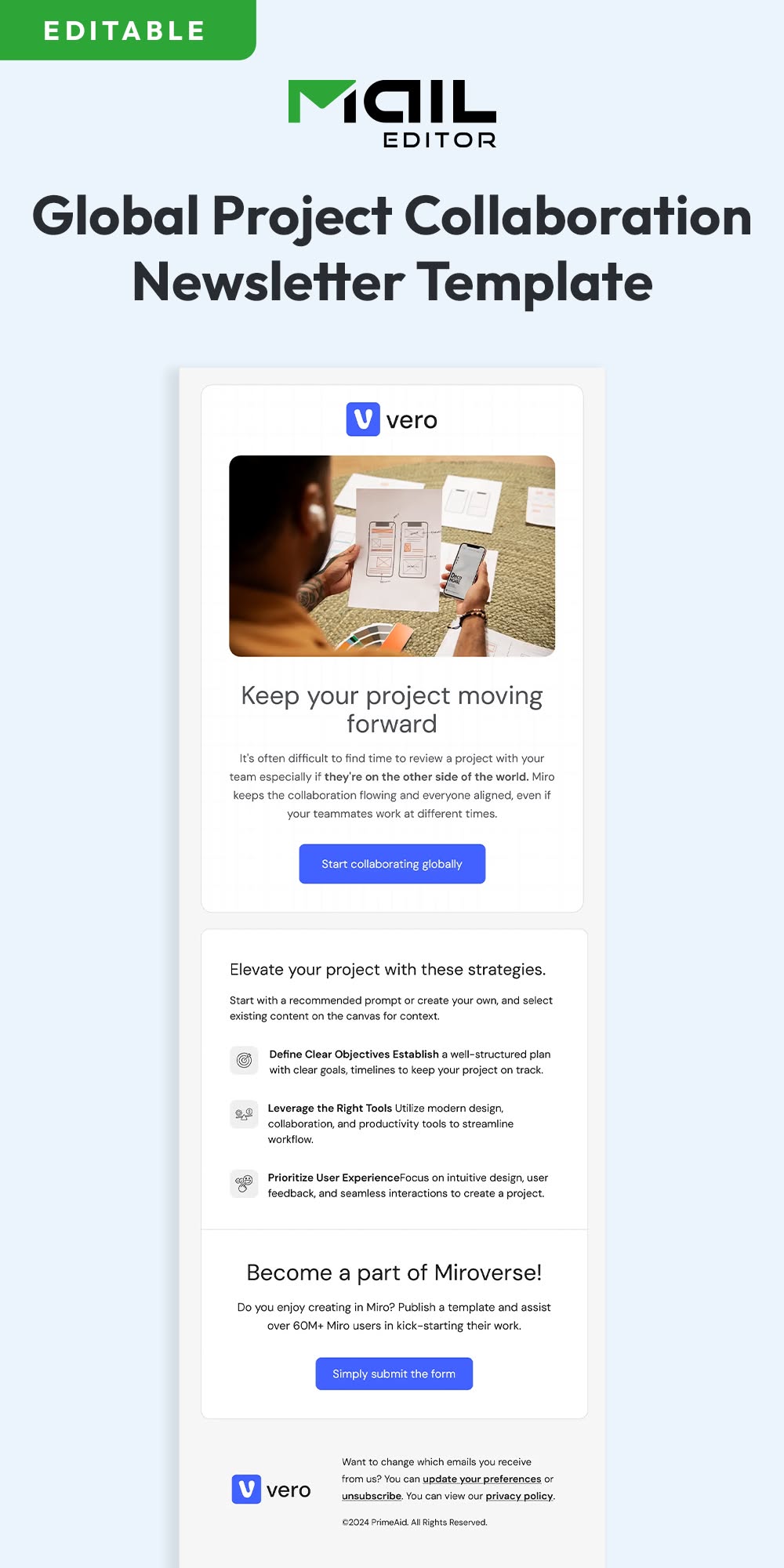 Global Project Collaboration Newsletter Template