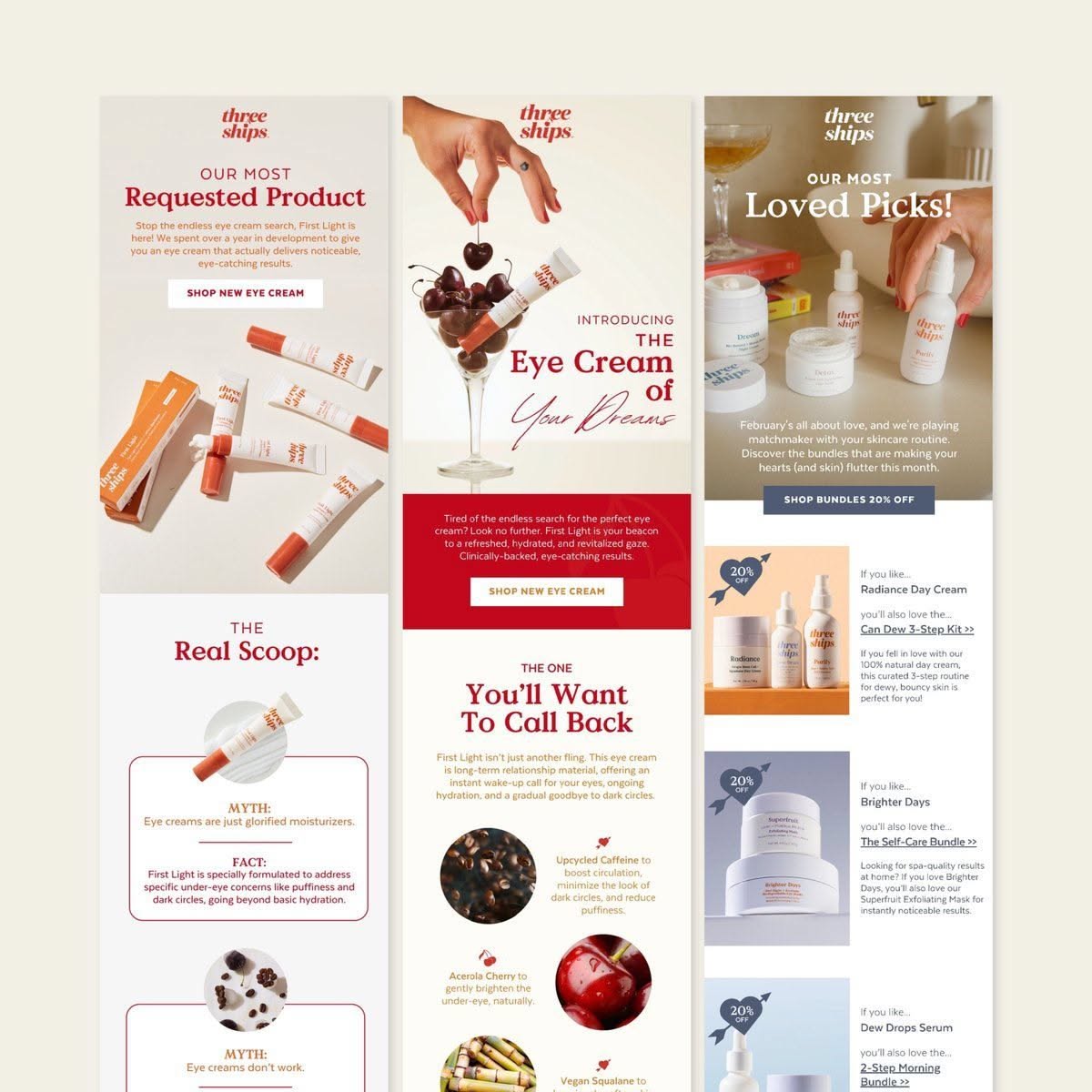 Three Ships Beauty – Email Design