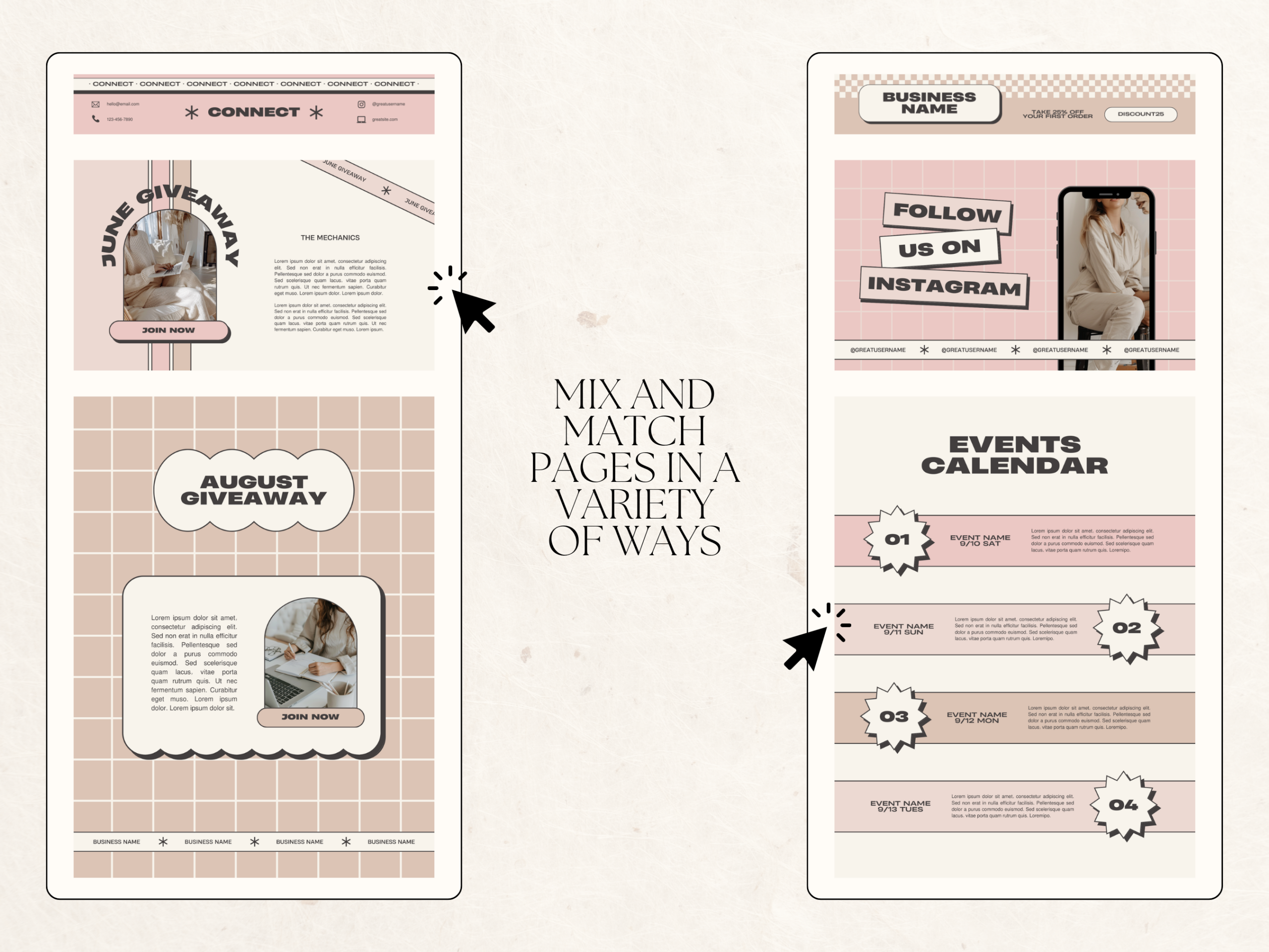 Email Marketing Template, Modern Newsletter Template, Mailing List Design, Canva