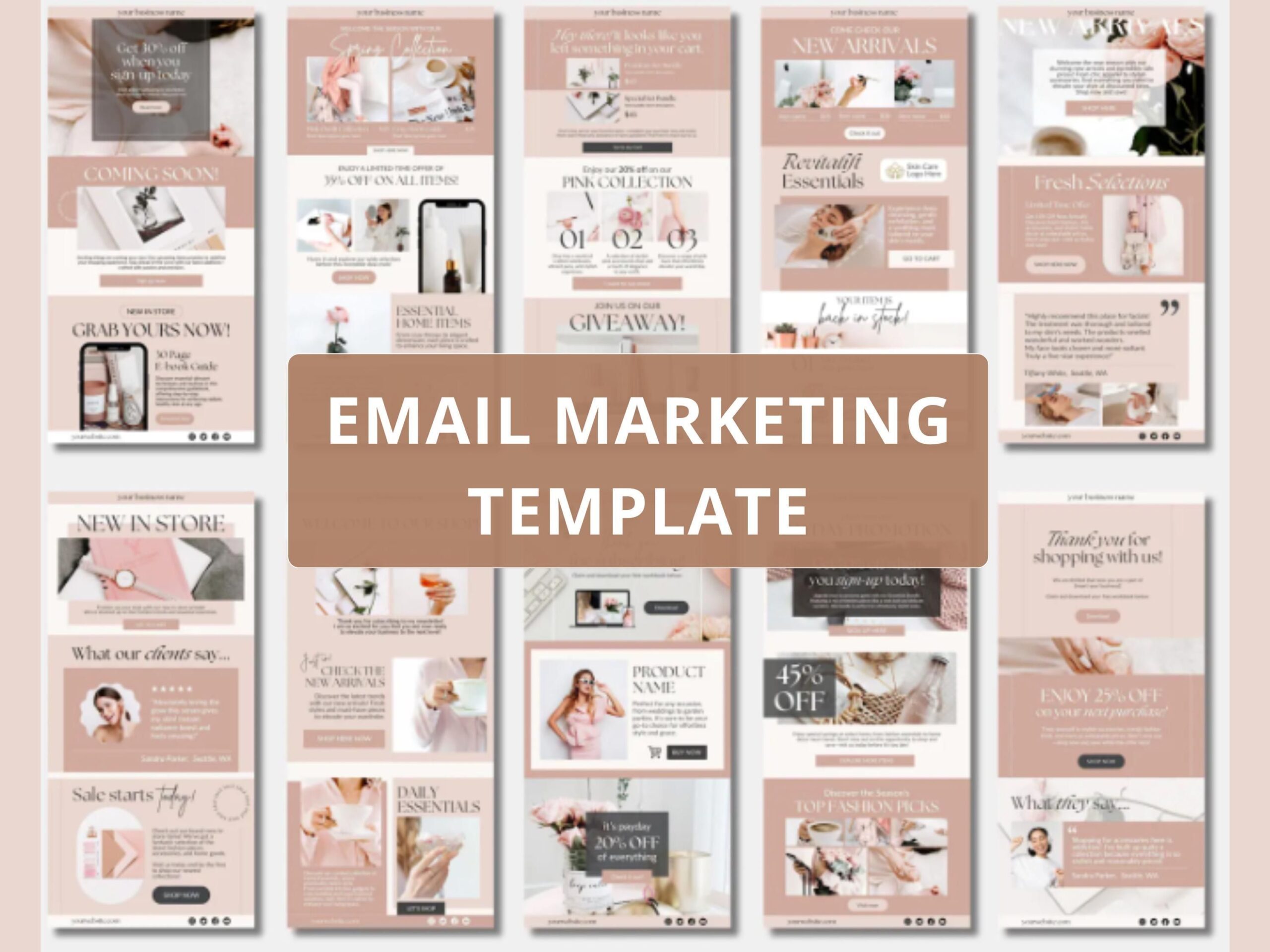 Email Newsletter Template Email template Pack Email Marketing Canva Template