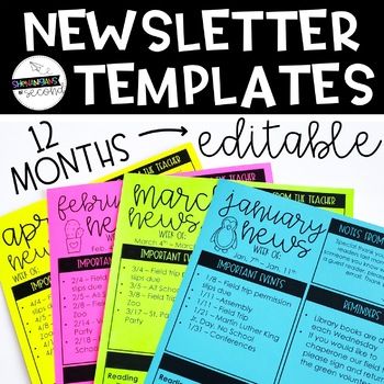 *Editable* Newsletter Templates – Monthly & Weekly Options!