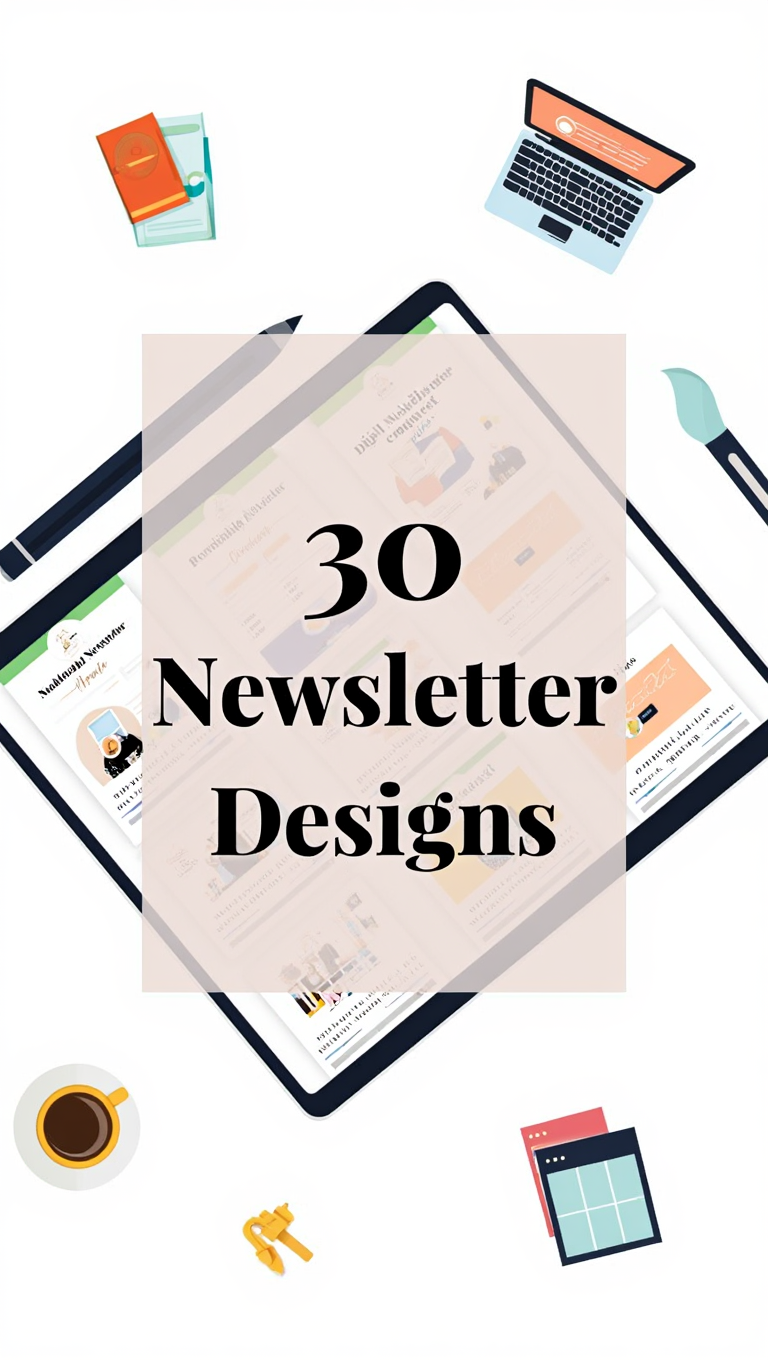 30 Canva Email Templates Digital Marketing Newsletter Bundle Bold Overlay