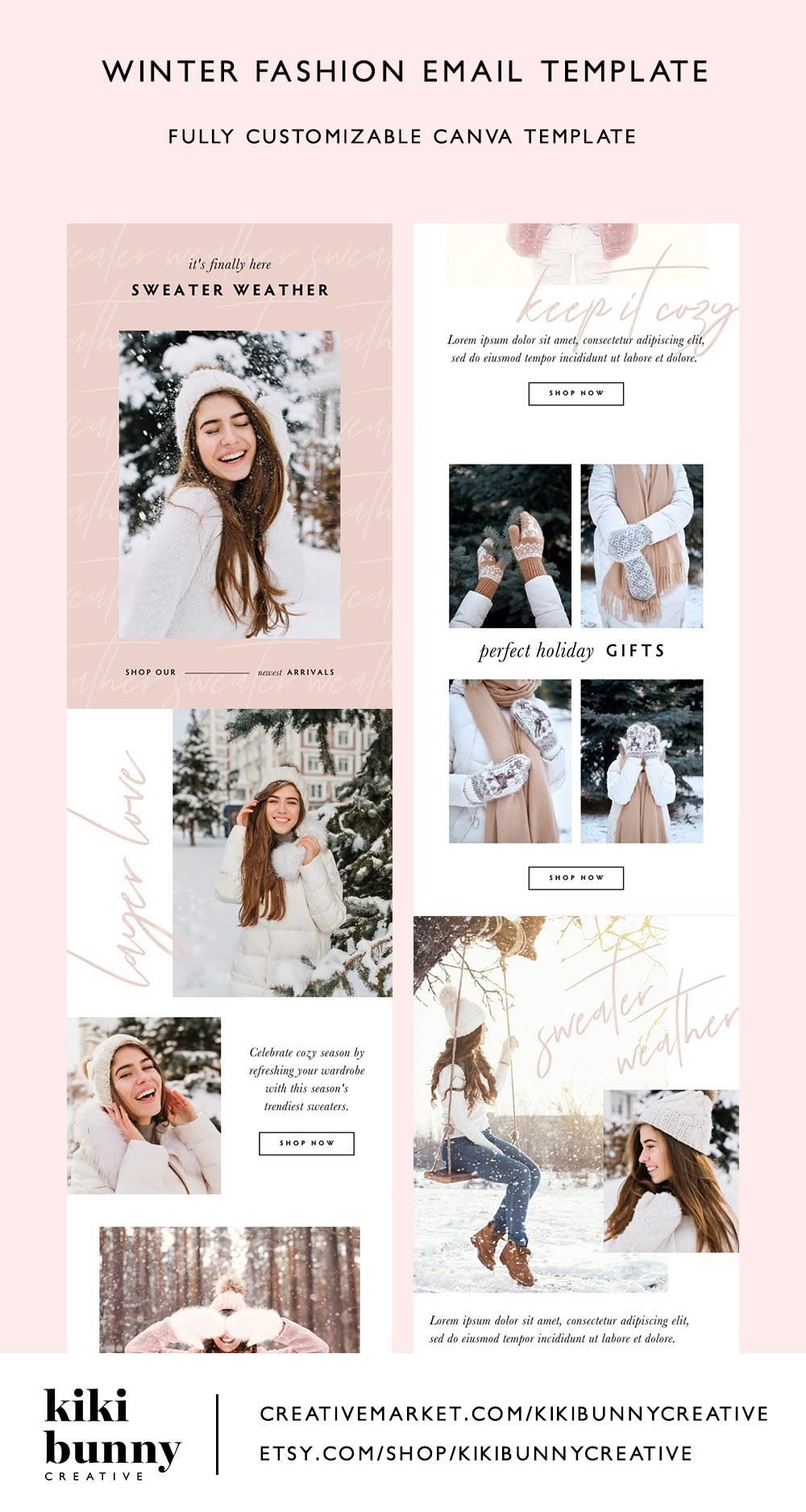 Minimalist Winter Chic Email Template | crystaltcreative.com