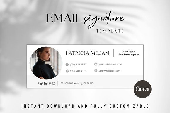 Email Signature Template,Canva