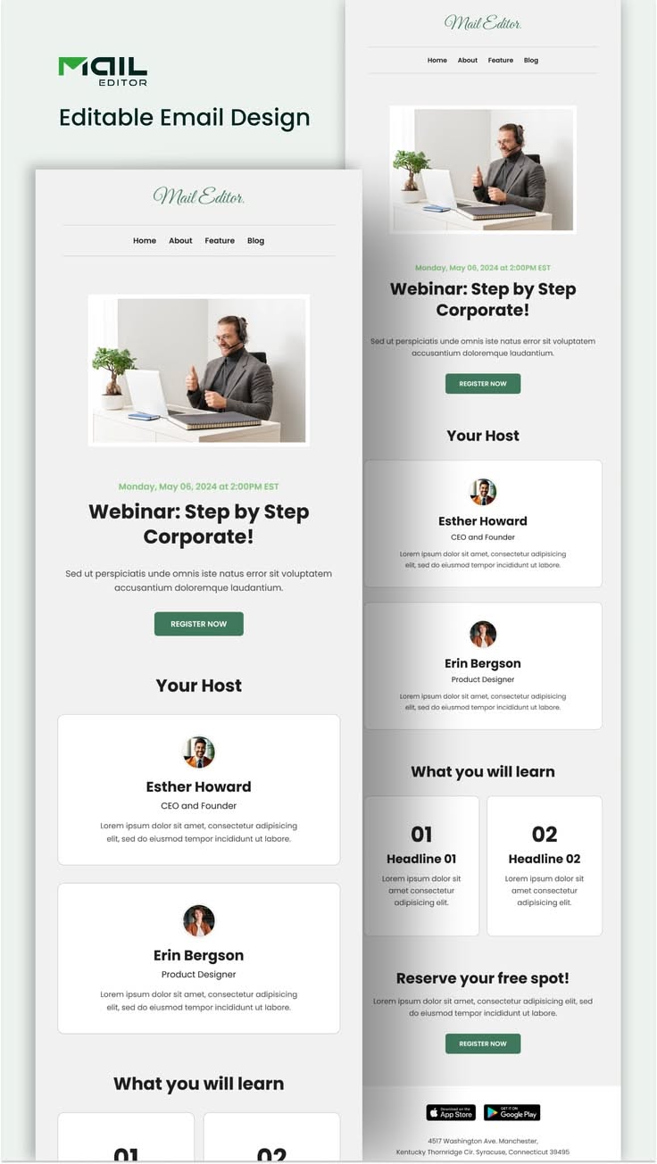 Corporate Webinar Email Template