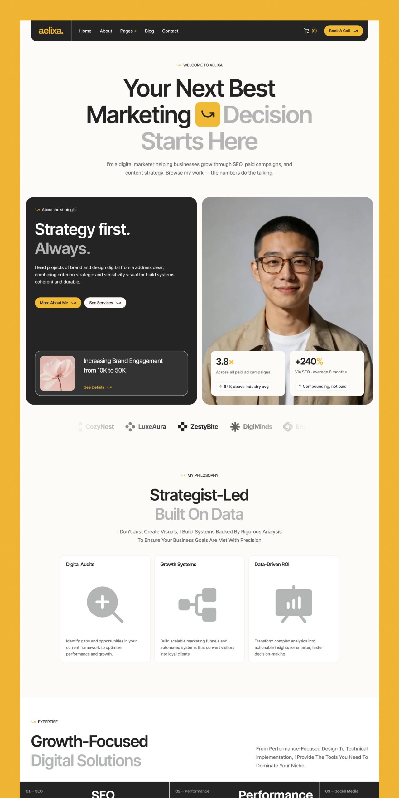 Aelixa &ndash; Portfolio & Agency Website Template