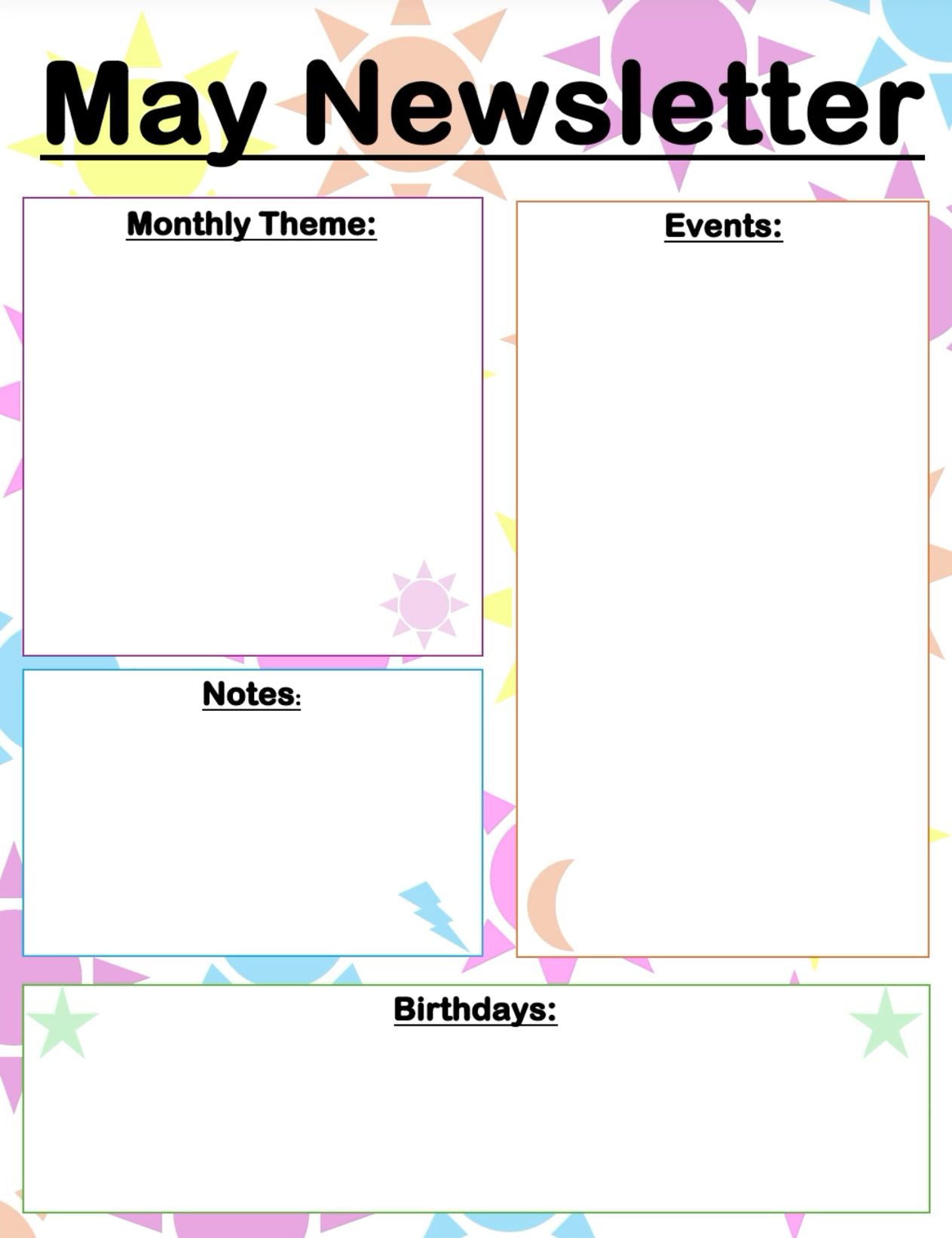 May Newsletter Template