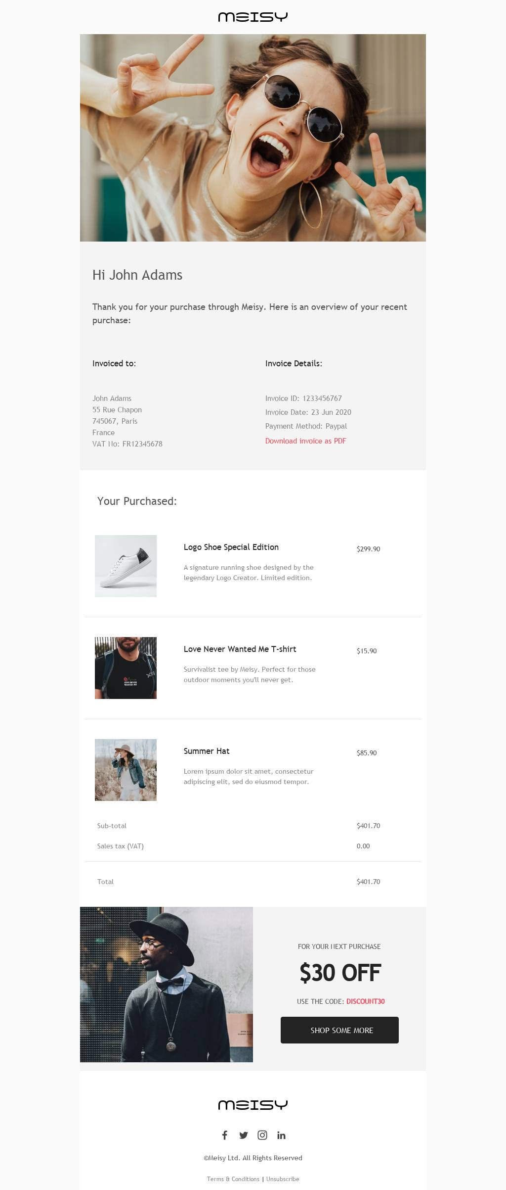 Transactional Email Design Template.