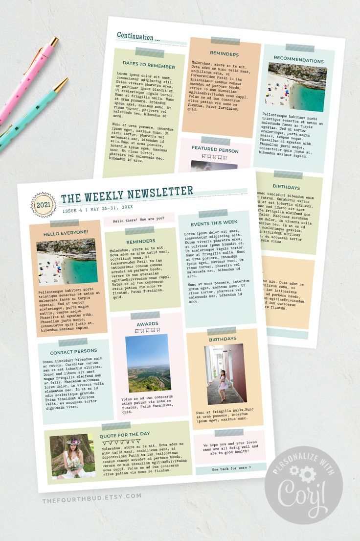 Organization Newsletter Template