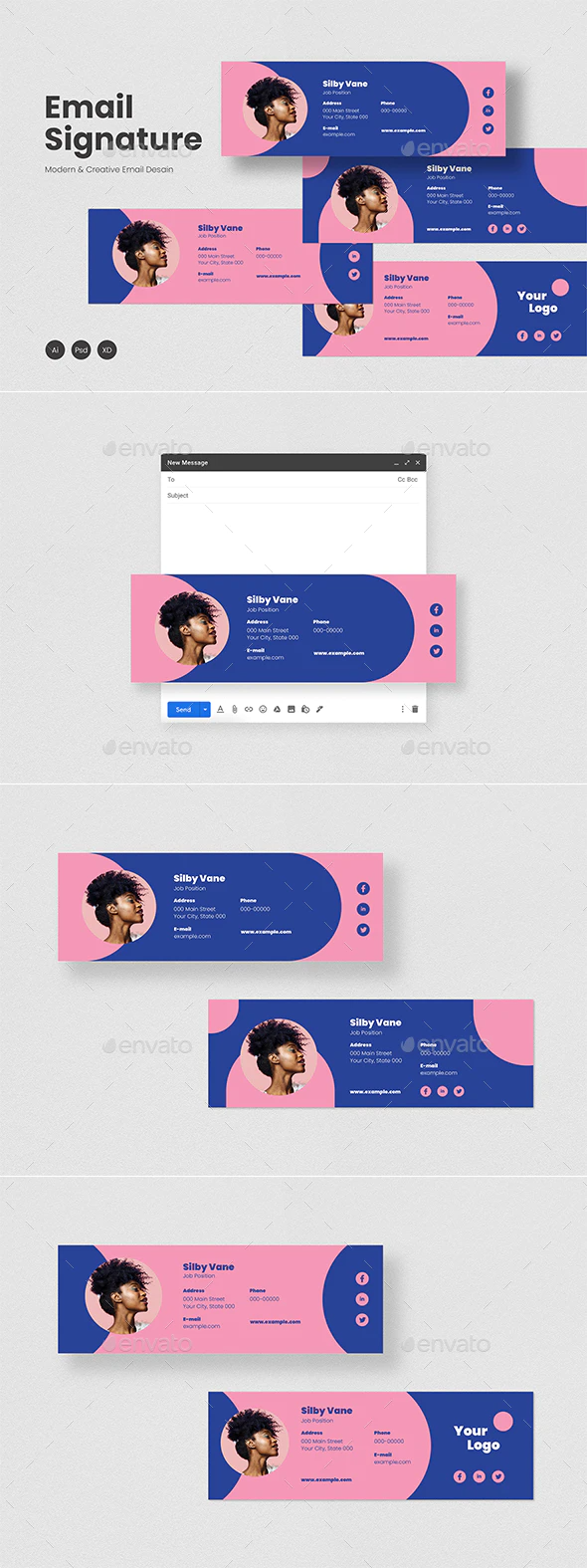 Creative Email Signature Template Preview
