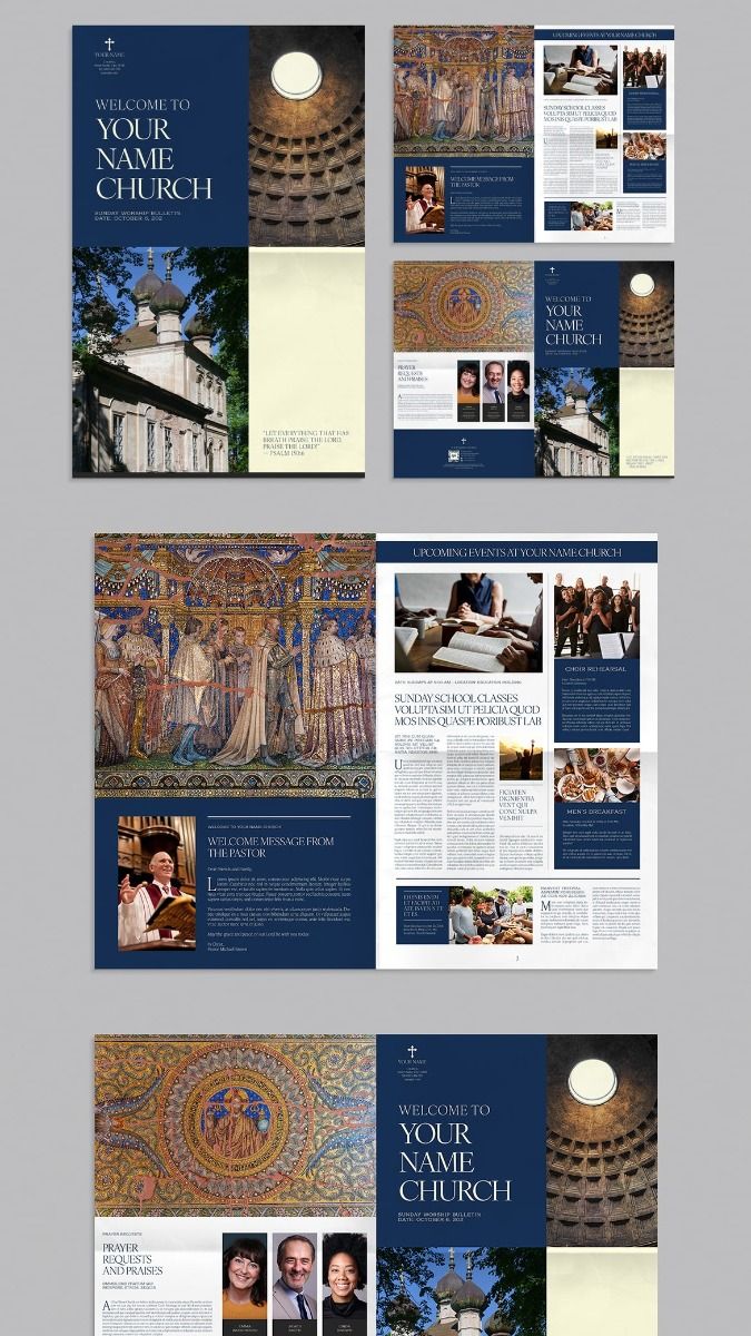 Church Bulletin Newsletter Template