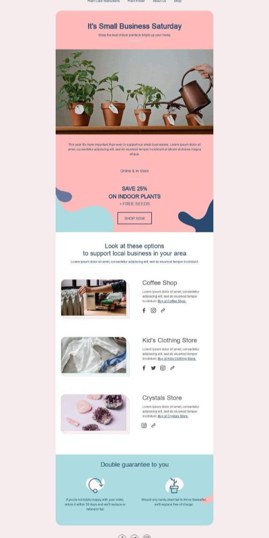 Catchy and clean email template Mailchimp free
