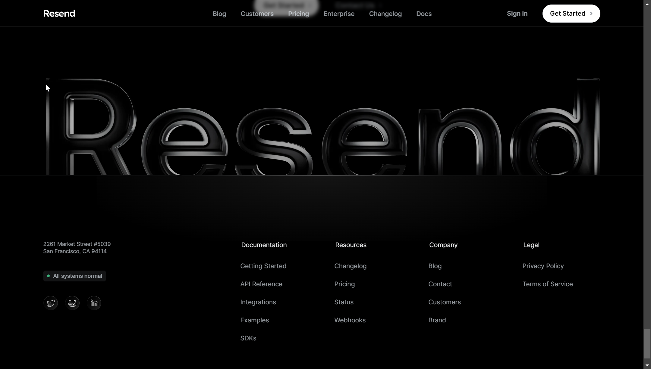 Resend Footer