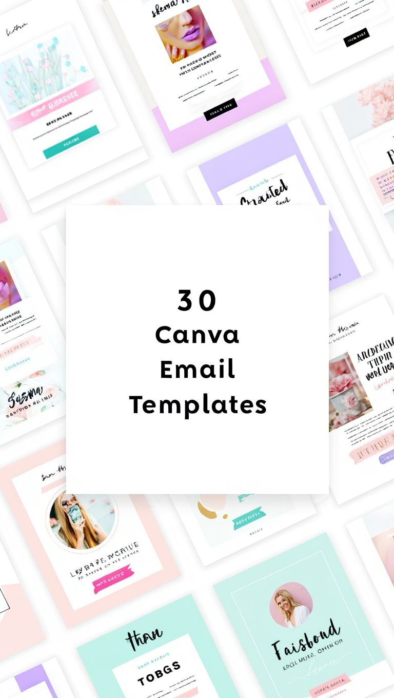 Modern Welcome Series Email Templates for Canva Editable Bundle Preview