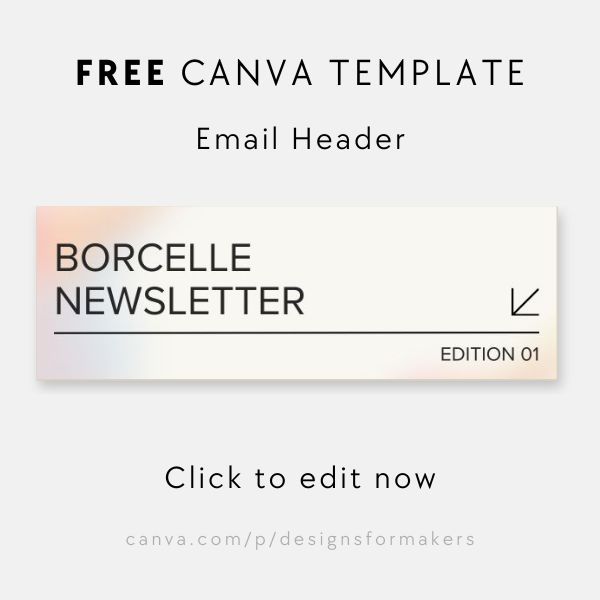 Neutral Gradient Bold Modern Minimalist Newsletter Email Header – FREE Canva Template
