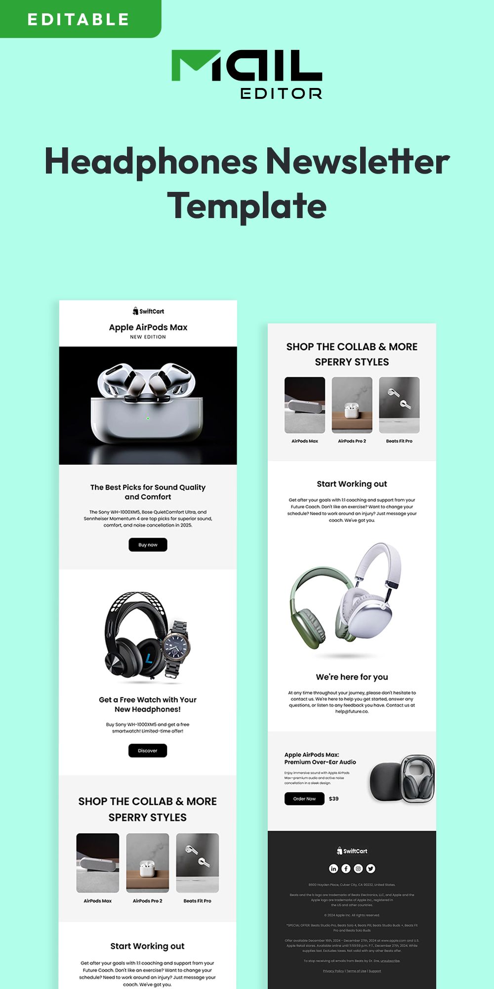 Headphones Newsletter Template
