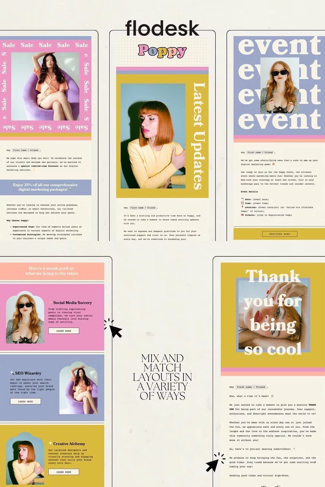 Creative Visual Balance Found in Modern Email Newsletter