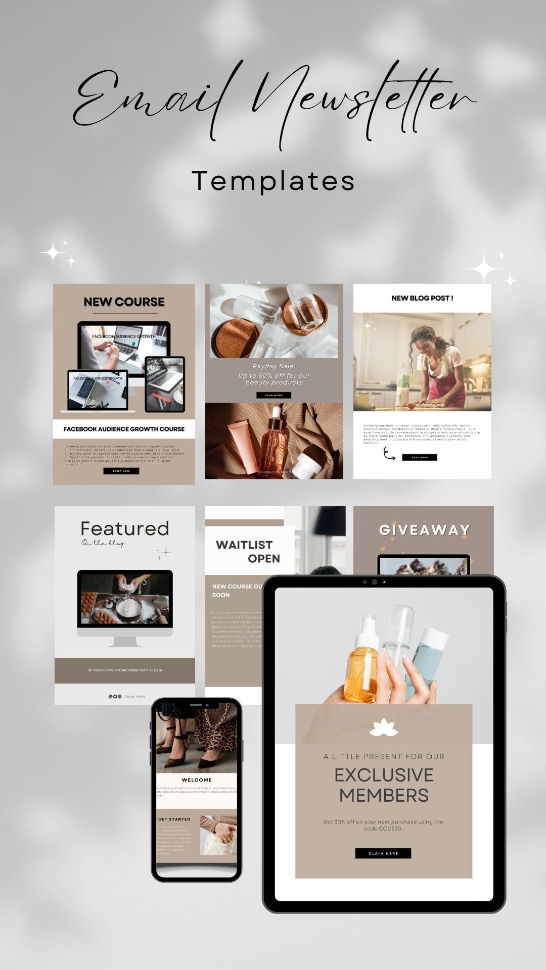 Email Newsletter Templates, Email Canva Templates, Email Marketing Cab`