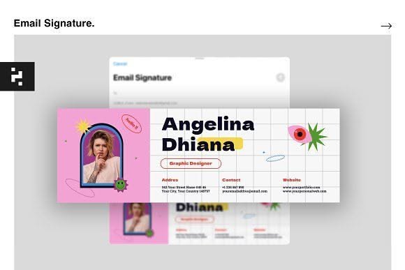 Professional Email Signature Template by Neermana on CreativeMarket