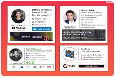 I will design modern clickable HTML and animated email signature