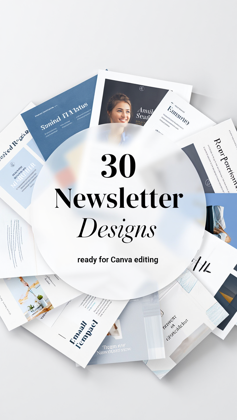 Minimal Aesthetic Email Canva Templates Flat Lay Scene Email Template Bundle for Canva