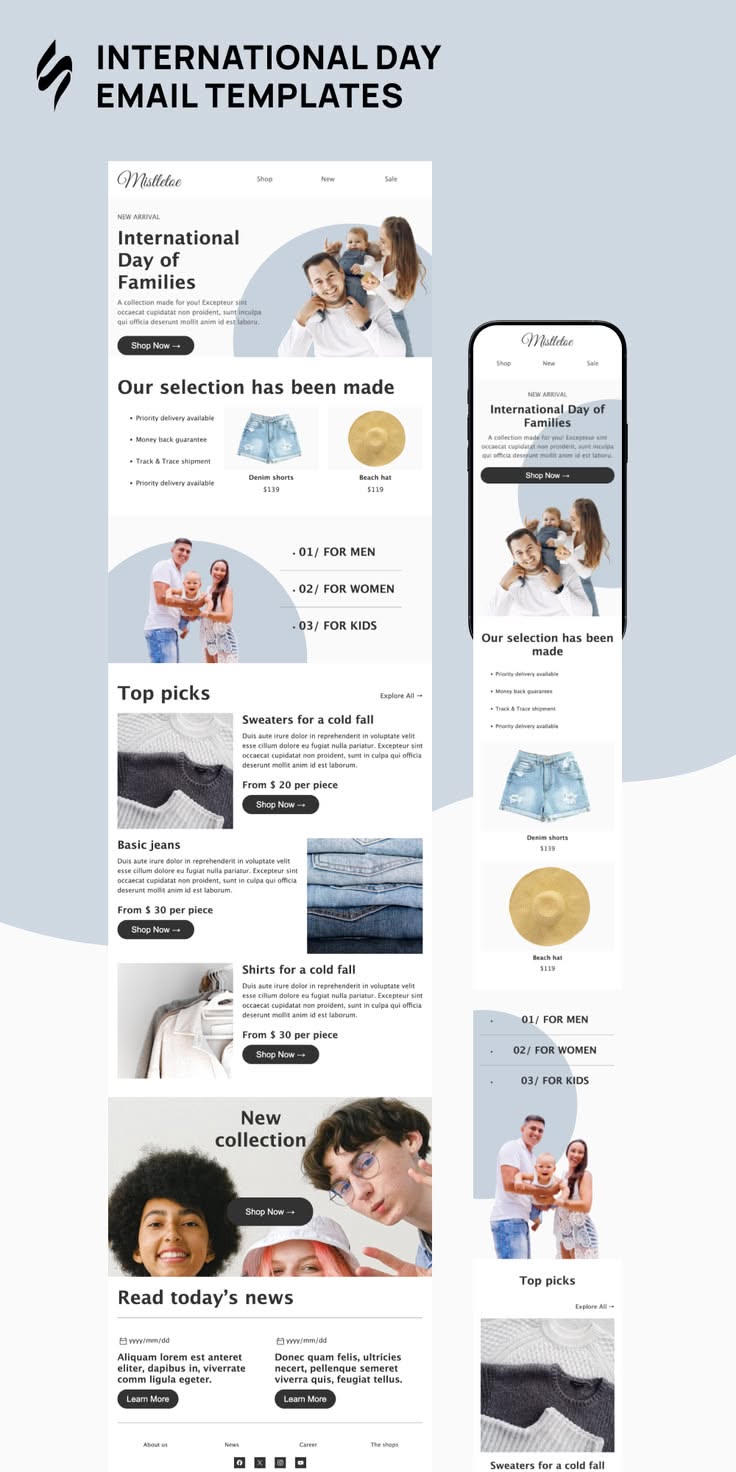 International Day of Families Email Design | Email Newsletter Design