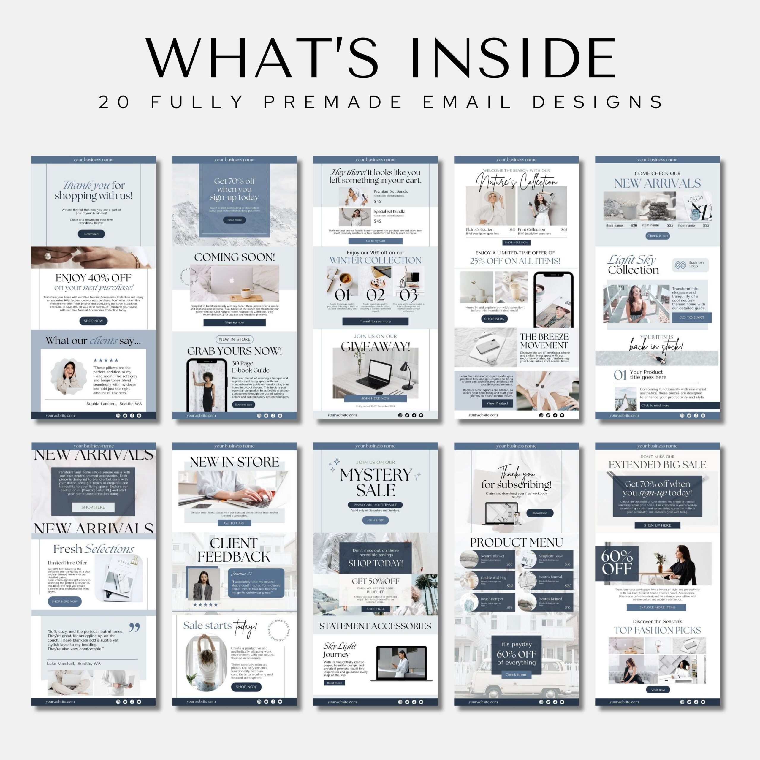 Email Template Marketing Newsletter Canva Template Kit Email Newsletter