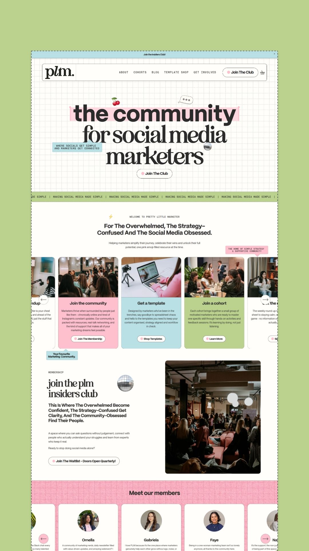 Squarespace Website Showcase: Pretty Little Marketer by Finding Design