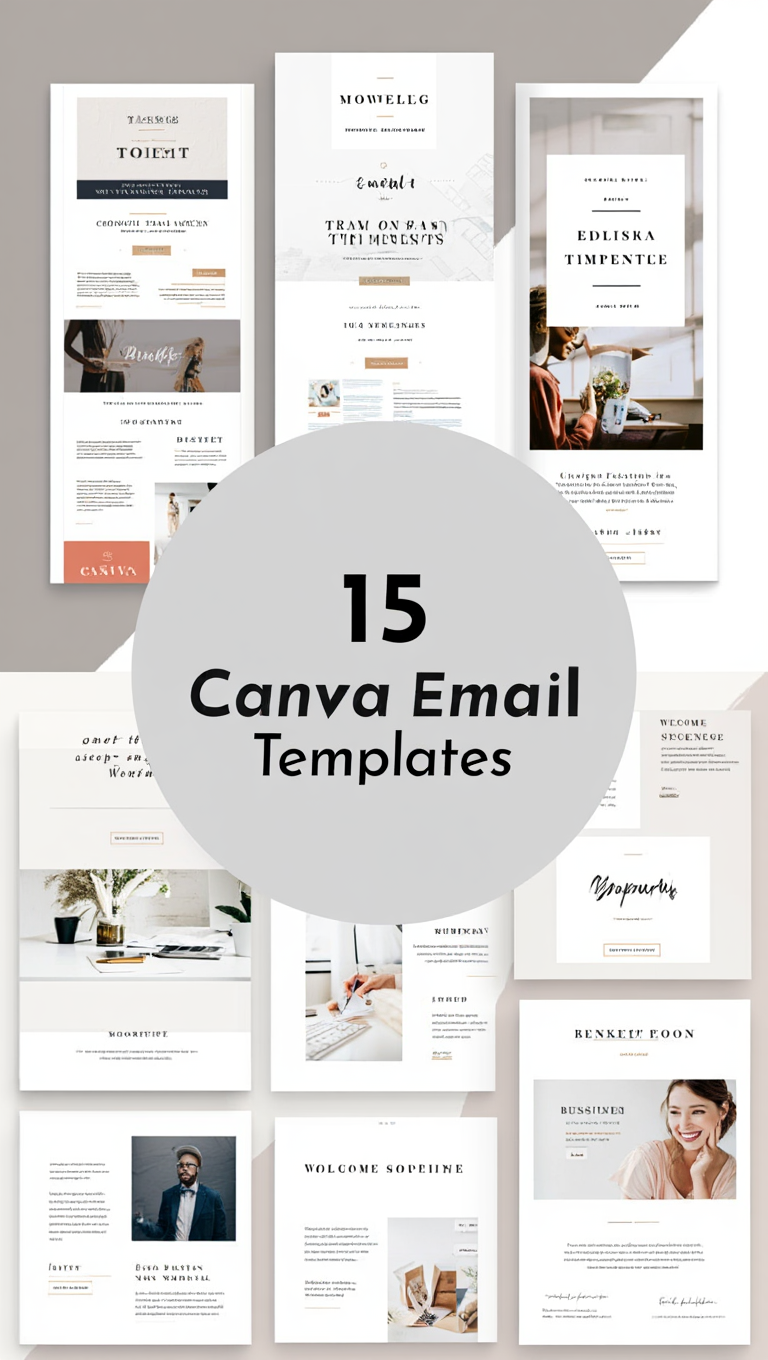 Email Template Bundle for Canva Small Business Branding Kit Mockup