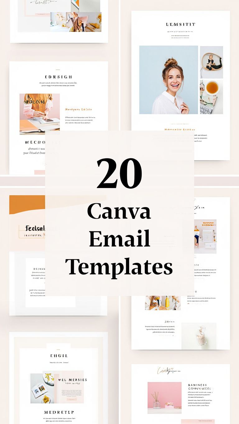 Canva Newsletter Template Preview Email Template Bundle for Canva