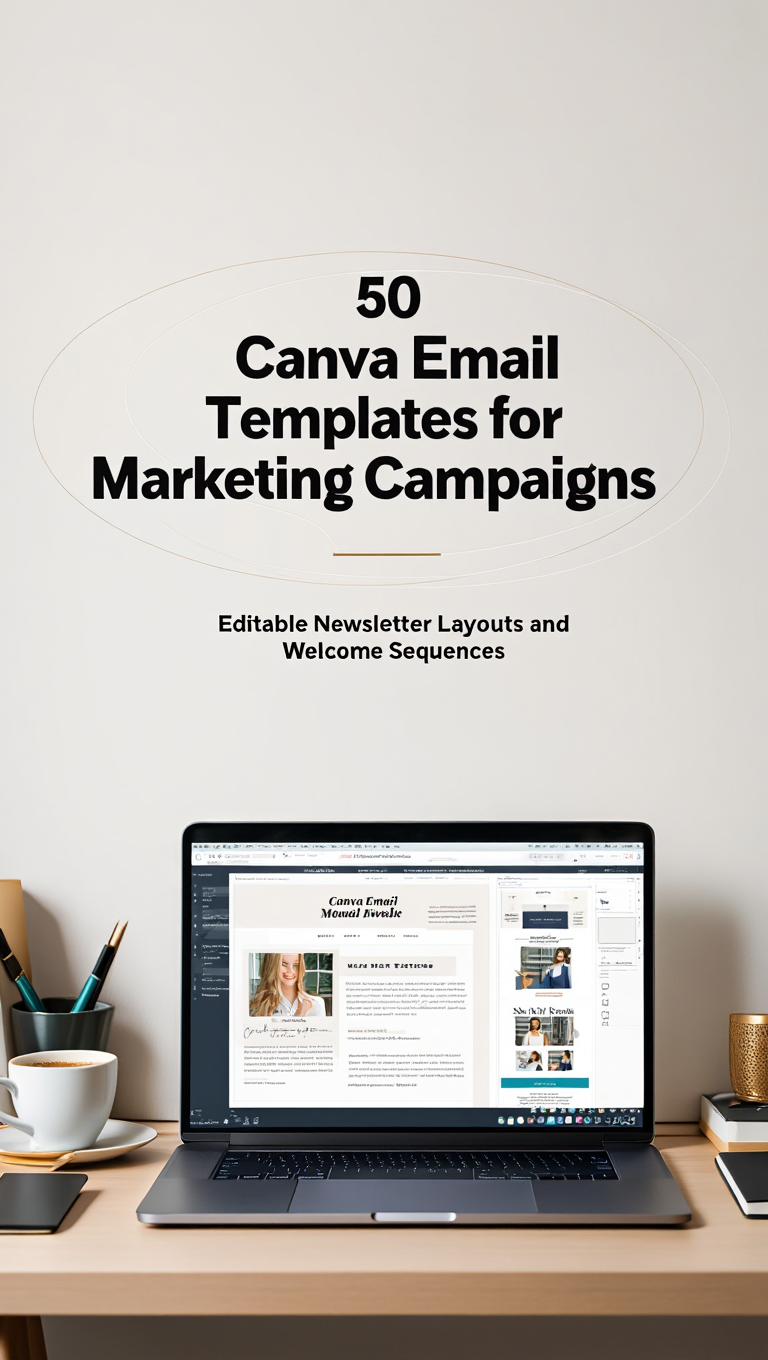 50 Interior Design Newsletter Canva Email Templates Scene Email Template Bundle for Canva