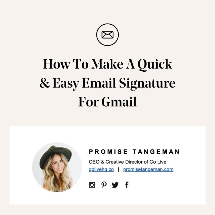 How To Make A Quick & Easy Email Signature For Gmail