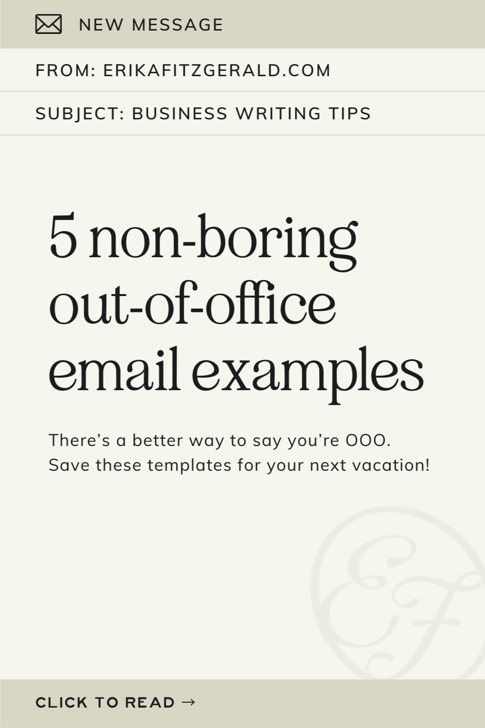 5 Funny and Professional Out of Office Message Examples | Erika Fitzgerald