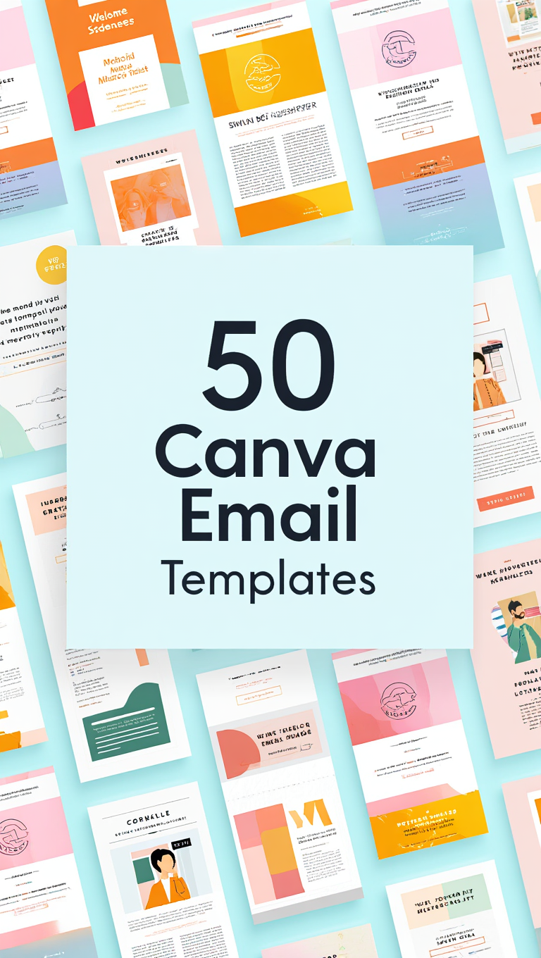 Bold Typography Email Campaign Bundle Canva Email Template Bundle for Easy Branding