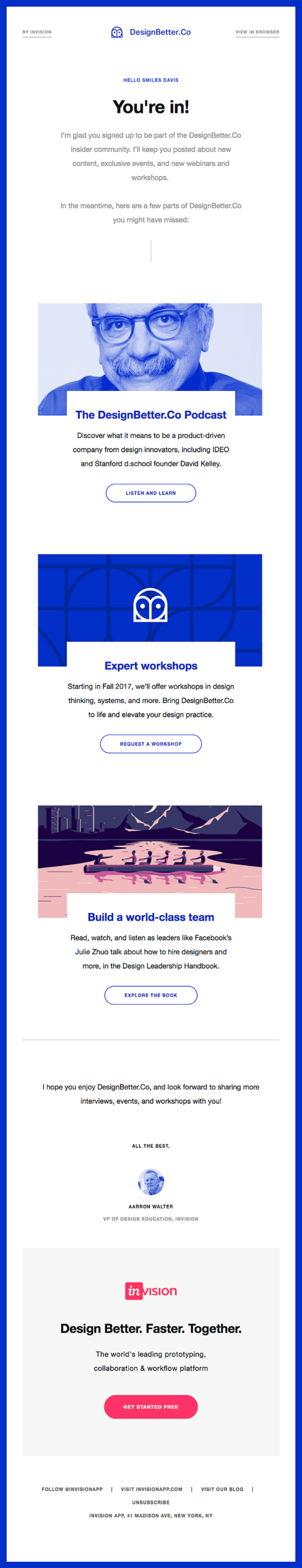 Really Good Emails: Inspiring Welcome & Newsletter Email Designs