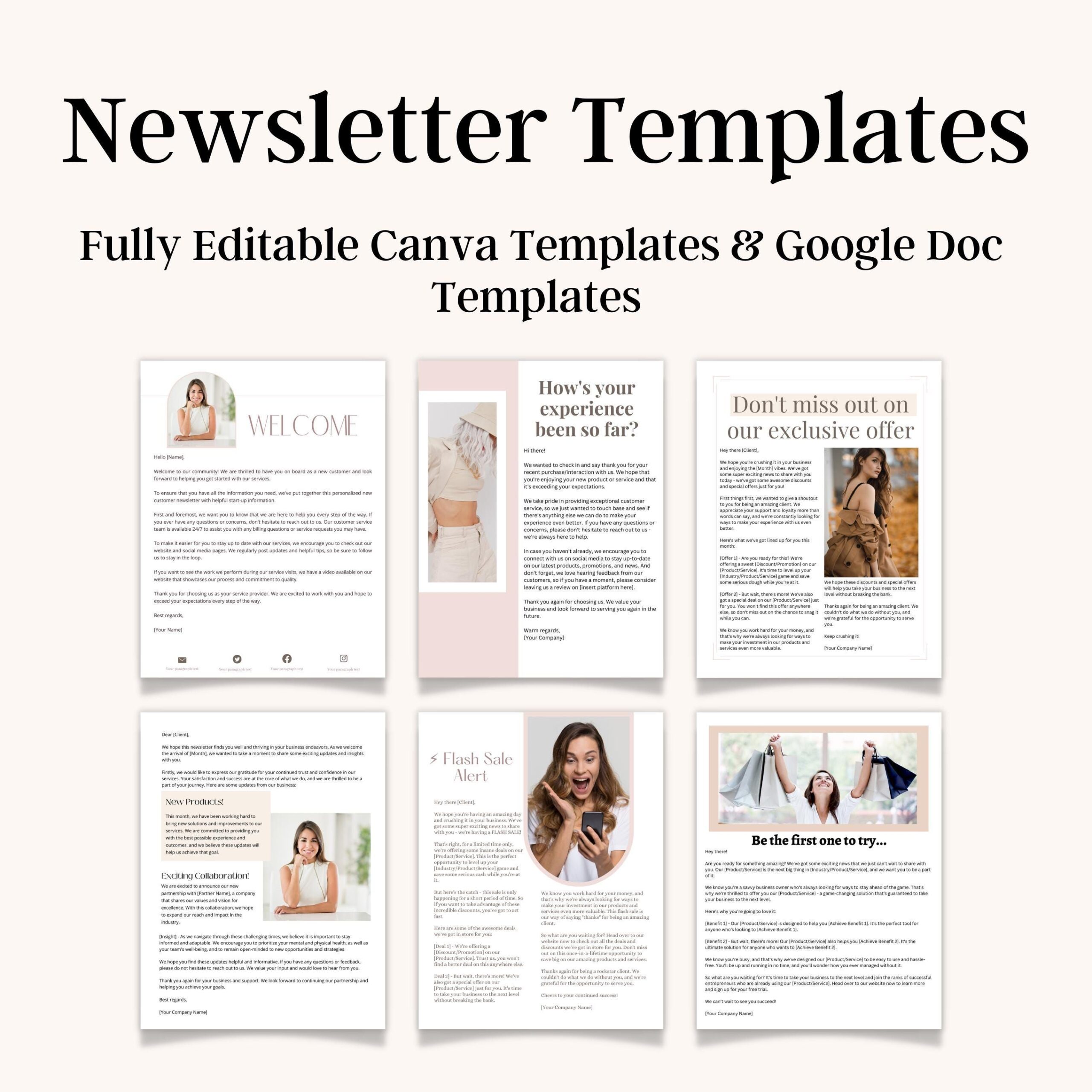 Business Newsletter Template, Newsletter Canva Template,Email Template For