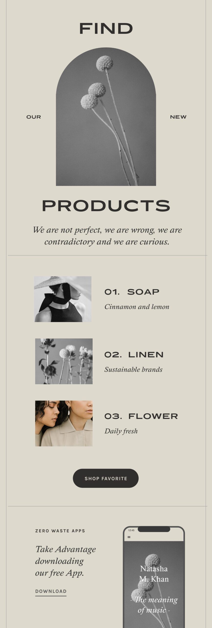 Newsletter templates for all creative minds, influencers and bloggers