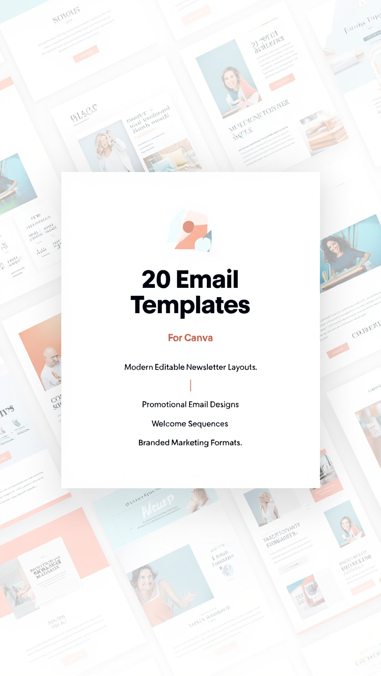 20 Email Templates Canva Starter Pack Email Marketing Bundle