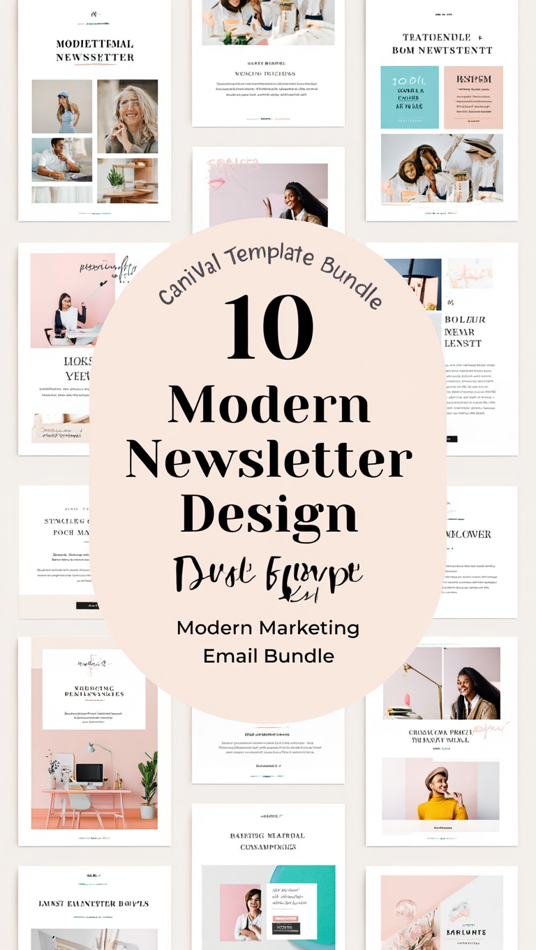 50 Tech Startup Email Templates Canva Marketing Pack Graphic