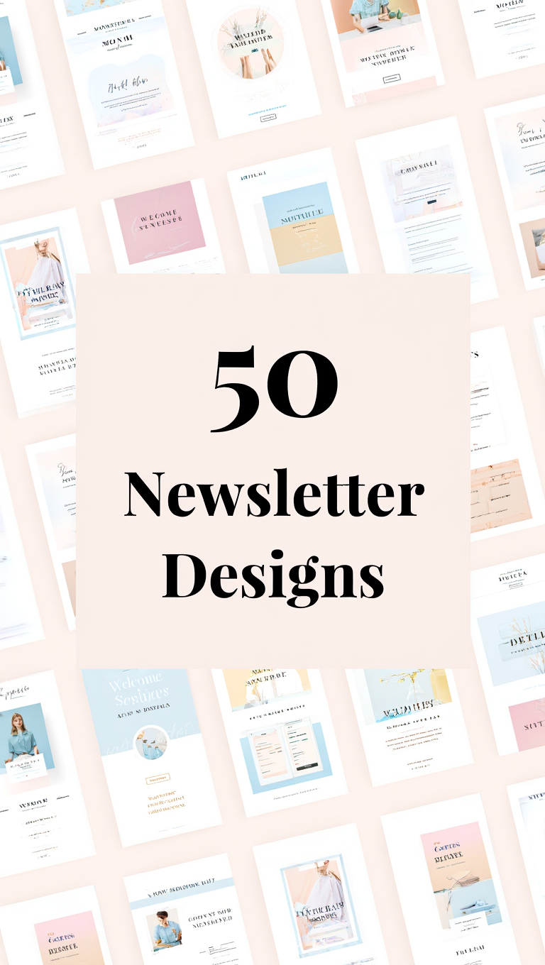50 Canva Email Templates Digital Product Newsletter Pack Showcase