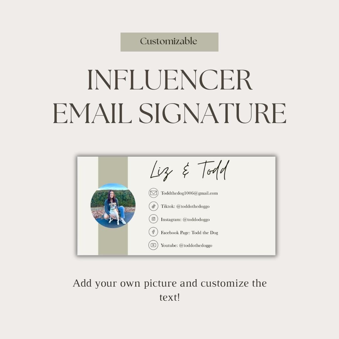 Influencer Email Signature Template | Signature for Emails