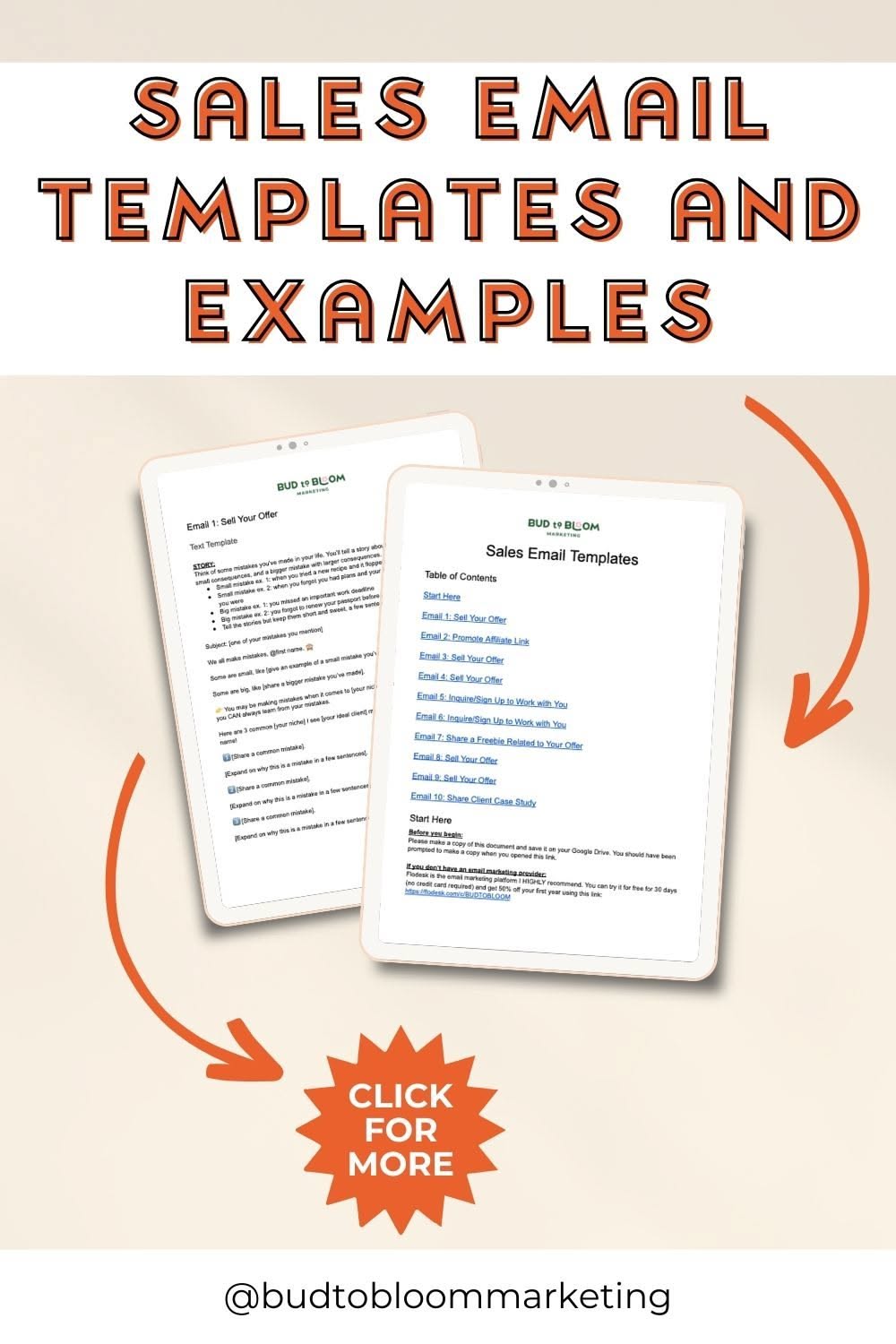 Sales Email Templates and Examples | Bud to Bloom Marketing