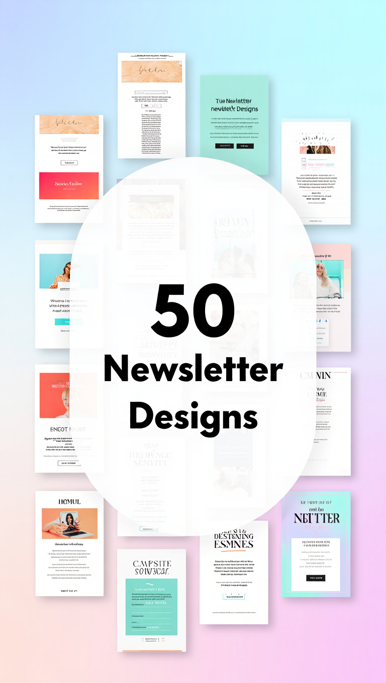 50 Newsletter Canva Pack for Businesses Email Templates Bundle