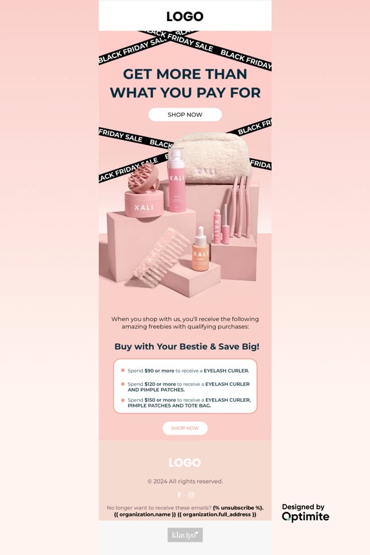 Black Friday Skincare Email Design