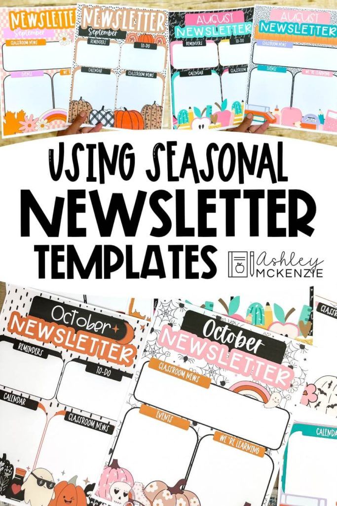 Stay Connected with Seasonal Classroom Newsletter Templates – Ashley McKenzie Decor