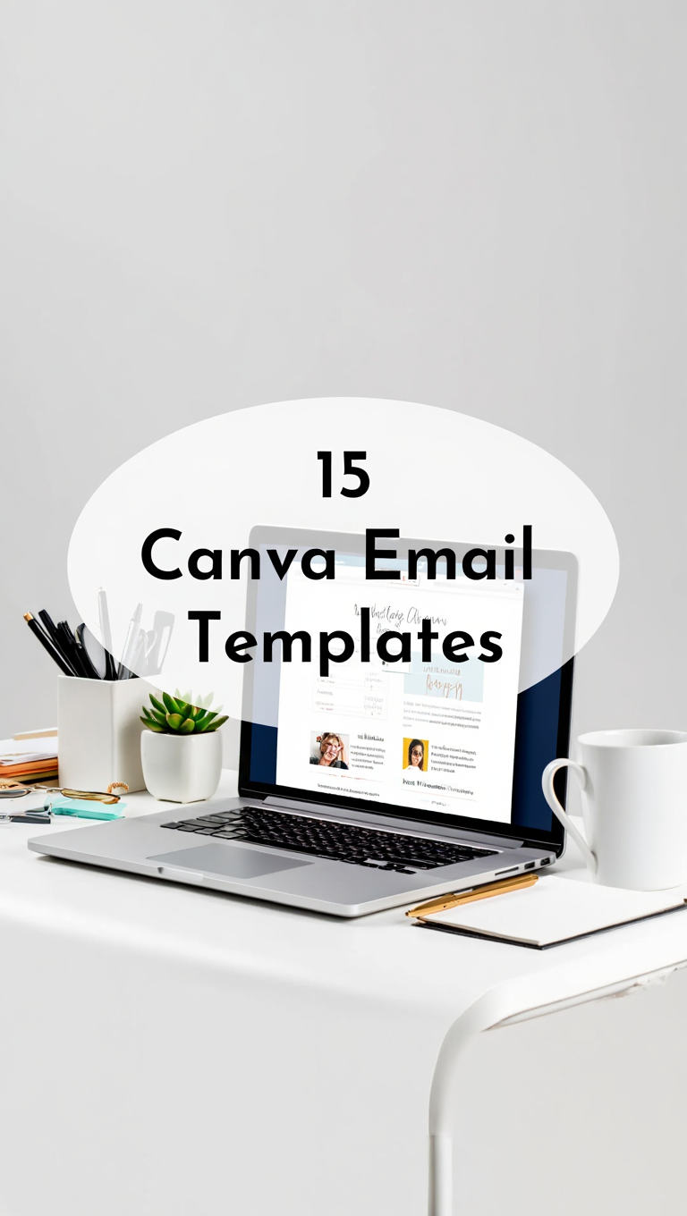 Minimal Aesthetic Canva Email Templates Pack Mockup Bundle for Canva