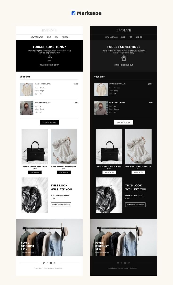 Editable Abandoned Cart Email Template for Fashion Stores